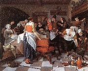 Jan Steen Celebrating the Birth USA oil painting reproduction
